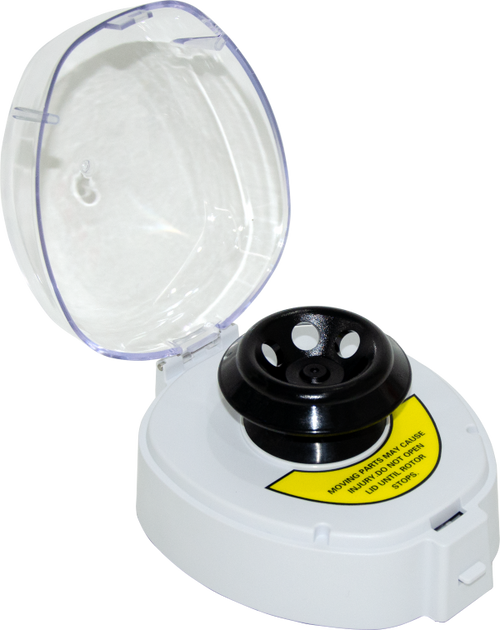Basic Mini-Centrifuge - Top Speed 6000 rpm (2000xg), Comes With 6 x 1.5/2.0mL and 16 x 0.2mL Rotors And Adapters, White