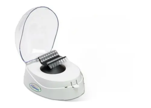 Centrifuge with Rotors For Microtubes and PCR Tubes, Pomegranate Colored Lid